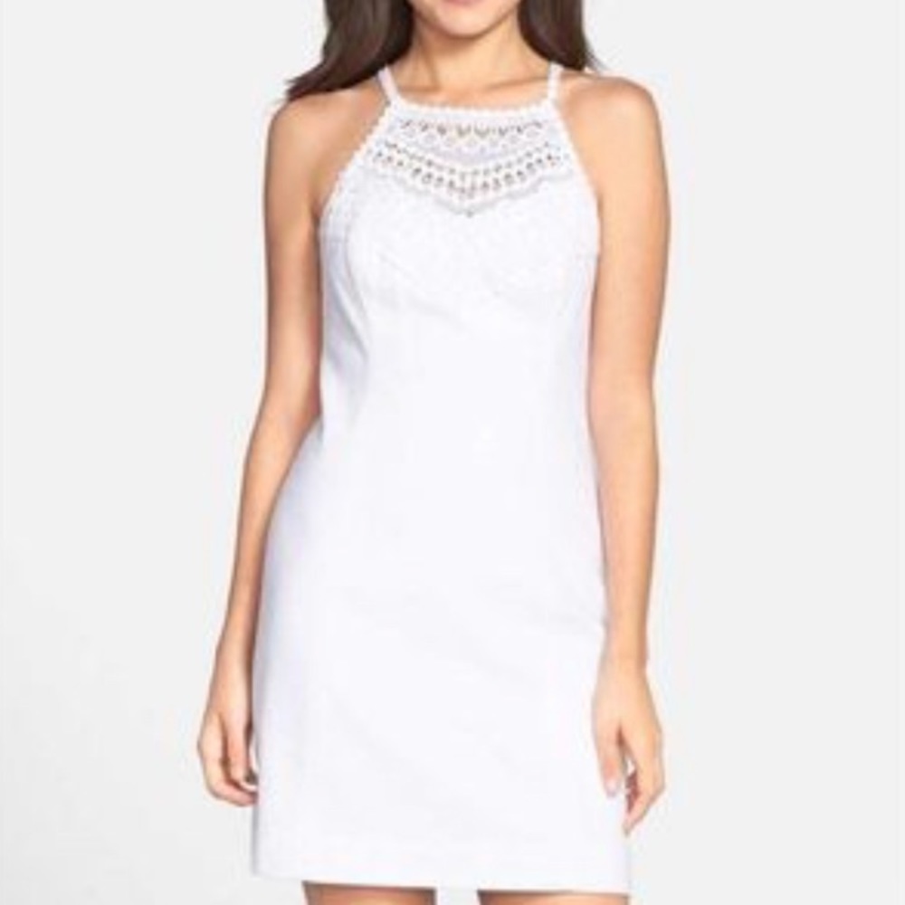 Lily Pulitzer crochet lace halter shift dress
